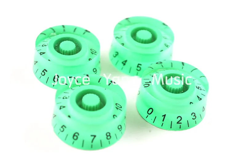 Niko 1 Set of 4pcs Transparent Green Electric Guitar Knobs For LP SG