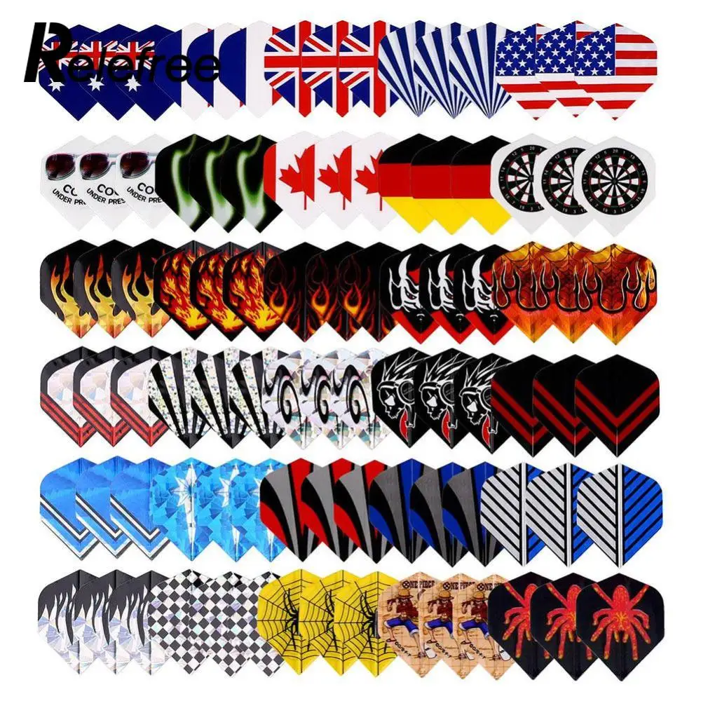 Achat Relefree utilise Sports de Plein Air 90 pcs 30 ensembles de Dart Vols Design Assorti Queue Aile jeux de fléchettes à pointe souple fléchettes professionnel