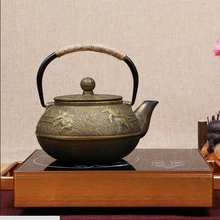 Классический Стиль рыбы чугун Чай горшок 800 мл кунг-фу Чай горшок железа горшок для Пособия по кулинарии Чай гладить чайник китайский Чай горшок для здоровья подарки