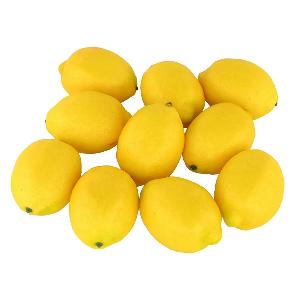 Искусственный желтый лимон фруктовый пенный поддельный фруктовый дисплей для свадебной вечеринки орнамент кухня домашняя еда Декор моделирование украшения