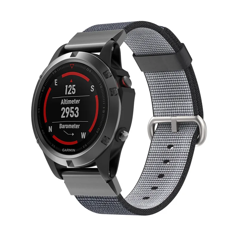 

22MM Garmin Nylon Woven Outdoor Sport Easy Fit Watch Band Loop for Fenix 5 Wristband Replacement Strap for Forerunner 935 Belt