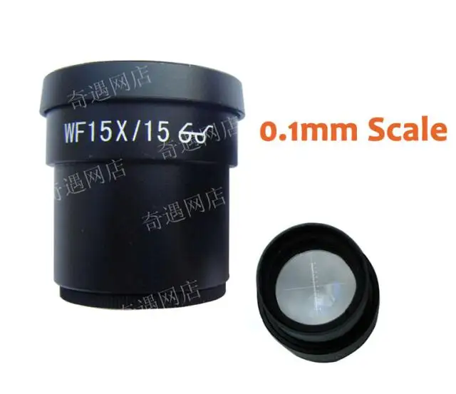 

2018 New 1PC WF15X/15mm Hight Eyepiont Eyepiece Lens for Stereo Microscope 30mm with Reading Scale 0.1mm