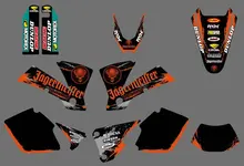 new style (0415) TEAM GRAPHICS & BACKGROUNDS DECALS FOR KTM EXC 125 200 250 300 400 450 525 2003