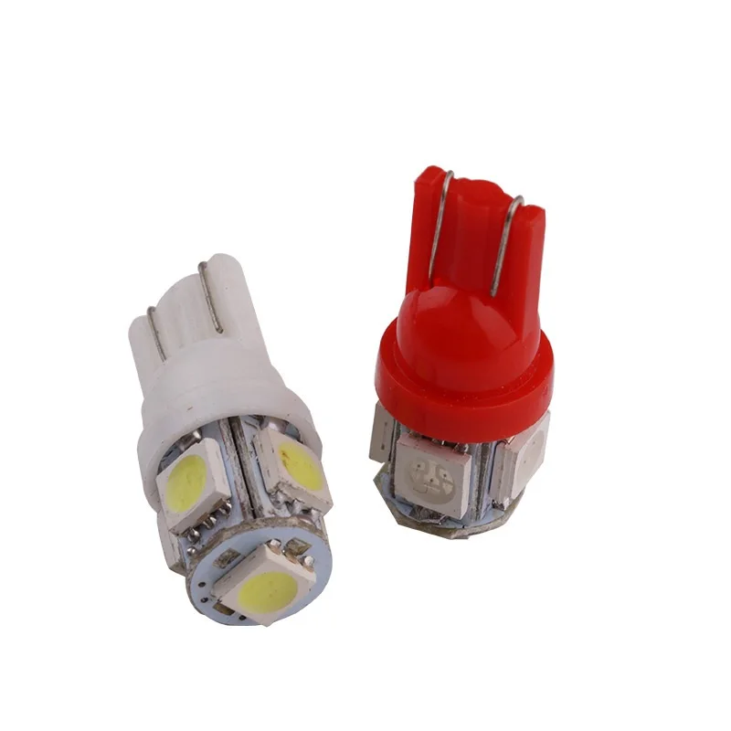 10 шт. супер яркие 12 В постоянного тока T10 LED W5W 5050 5SMD 192 168 194 белые светодиодные