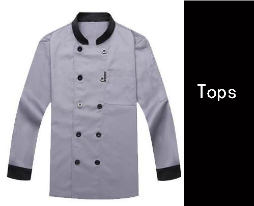 just tops grey Форма повара ресторана с коротким рукавом, одежда для работы в отеле, кафе, шеф-повара, куртка для еды, Рабочие комбинезоны, Куртка поварская, 90 - Цвет: just tops grey