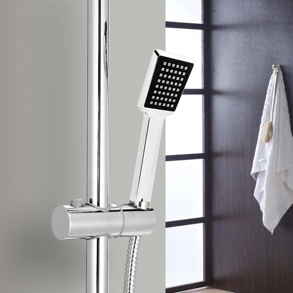 Vagsure Shower Head ABS Plastic Chrome Bathroom  Shower Head Water Saving ShowerHeads Square Spray Nozzle 