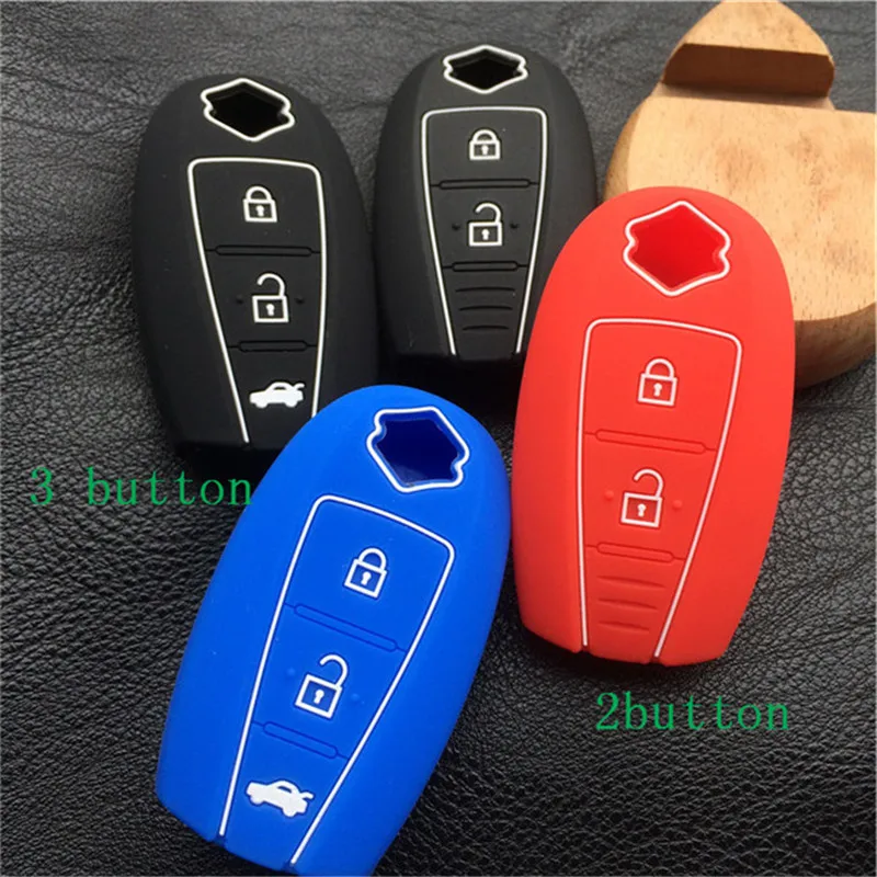 Silicone rubber car Key Cover case For Suzuki Baleno Swift Maruti