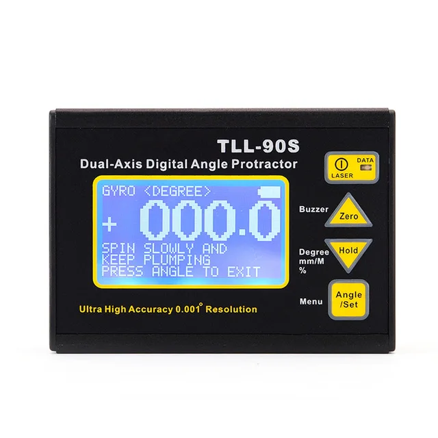 

High Precision Laser Level LCD Display Angle Meter 0.005 Dual-axis Digital Laser Level Inclinometer Protractor
