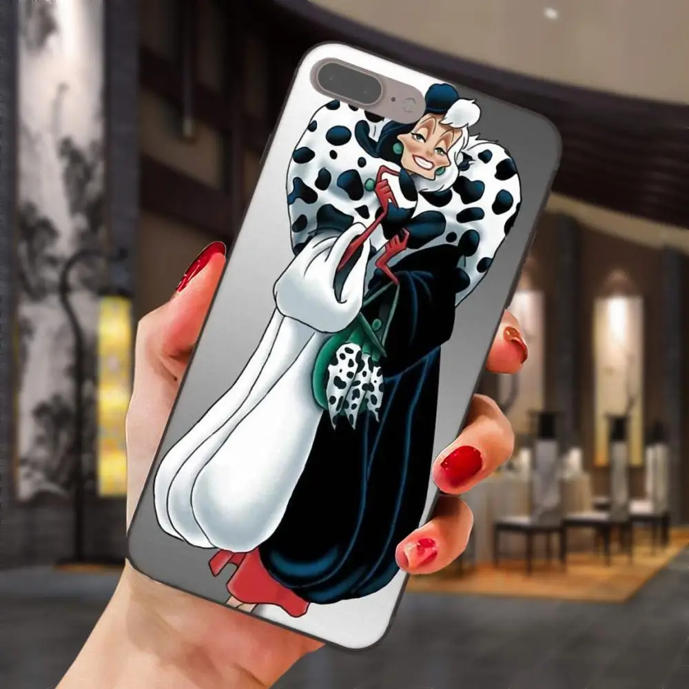Мягкие ТПУ чехлы накладки Cruella мультфильм для Samsung Galaxy Note 4 8 9 G313 S3 S4 S5 S6 S7 S8 S9 S10 Edge Plus