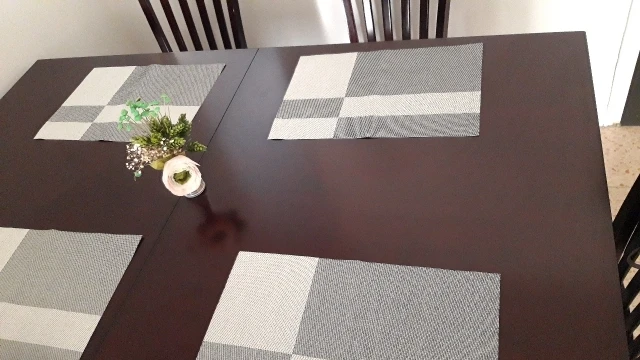  Fyjafon 4/6pieces Kitchen Table Mats Set Heat Protection PVC Table Mat Placemats Environmental Tabl