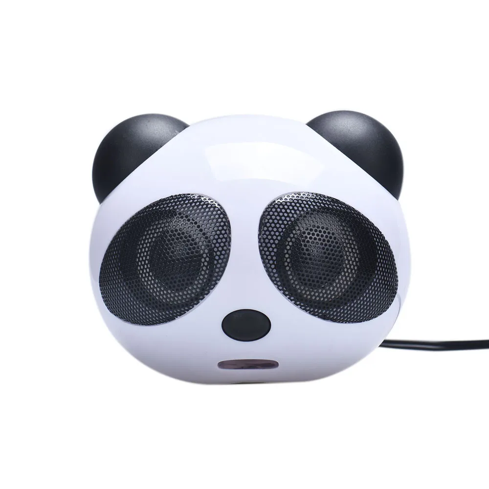 

Cute Panda Design USB Subwoofer Speaker Portable Music Player Compact Speakers For Computer Desktop PC #Y15
