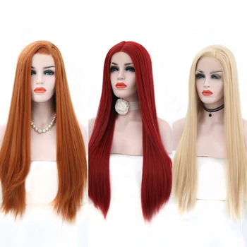 

Charisma Long Straight Heat Resistant Hair Synthetic Lace Front Wig With Baby Hair 180% Density 26 Inches Party Wigs For Womem
