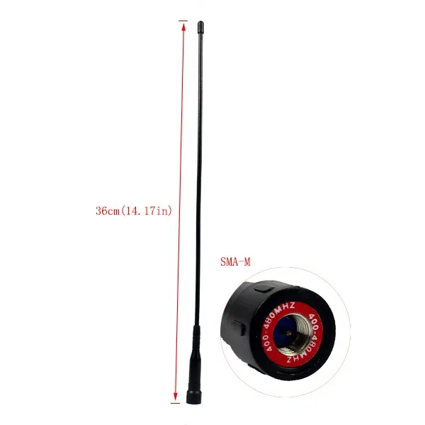 UHF 400-480MHz длинная 14.17in SMA-M антенна для Retevis RT1 RT8 двухсторонняя рация J9106D