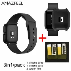 Умный ремешок на запястье AMAZFEEL для xiaomi Huami AMAZFIT Bip Молодежный мм браслет силиконовый 20 мм сменный ремешок для amazfit Bip