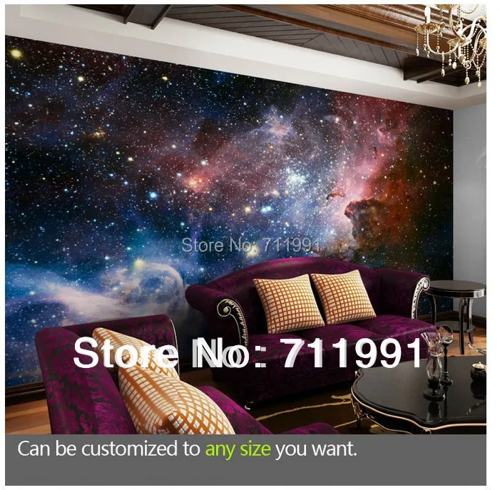

Custom Large 3d Wallpaper Star Universe for for the living room bedroom restaurant ceiling wall waterproof embossed wallpaper
