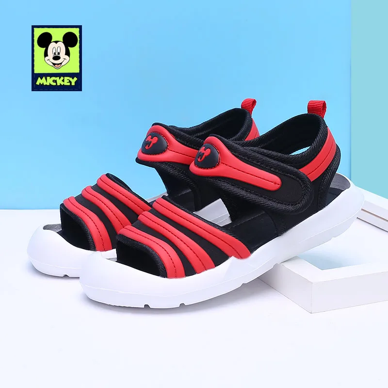 

Disney Children's sandals Mickey Shoes For Kids Boys Girls summer comfortable open toe mesh beach baby Shoes slip Size 22-30
