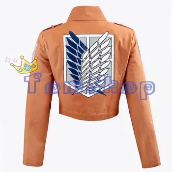 

Anime Attack on Titan Shingeki no Kyojin Cosplay Jacket The Scouting Legion Eren Jaeger Uniform Suit Coat Costume Free Shipping
