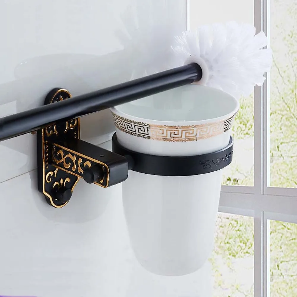 

A1 Retro disposable toilet brush black gold soft hair creative toilet brush toilet brush toilet brush set lo81349