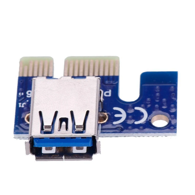 Ver008C 6Pin Pci-E 1X To 16X Riser Card удлинитель Usb 3,0 кабель для майнинга