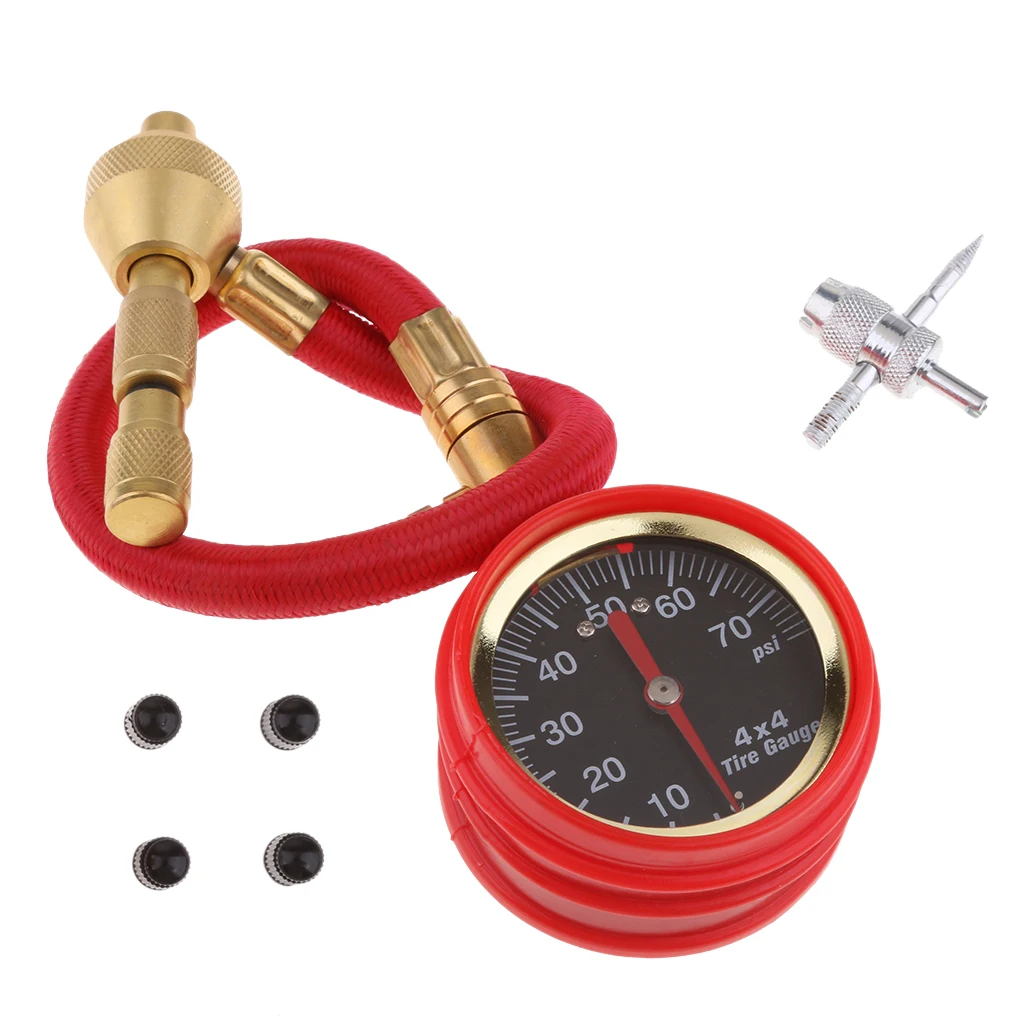 1 Set Car Tire Air Pressure Inflator Gauge Mechanical Pointer Display Auto Tester Inflation Monitoring For Car Truck Motorcycle