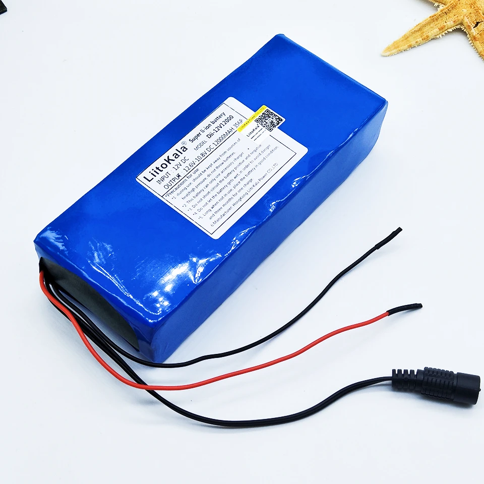 Carregador de Íon de Lítio Bicicleta e Carregador Liitokala Bateria Câmera Rechargable el Bms 12v 12ah - Image 4