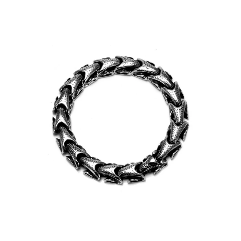 

22cm heavy big dragon bone chain link bracelets bangles for biker men rock roll jewelry party band