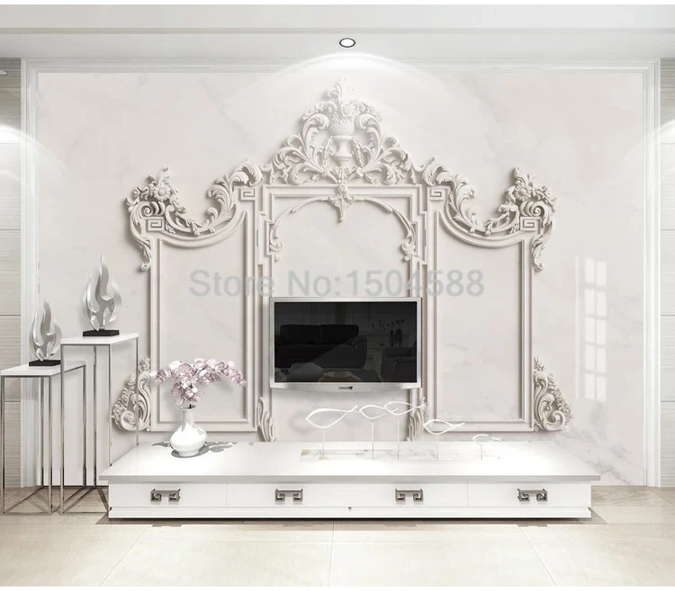 Фото обои Европейский Стиль 3D стерео дворцовые фрески гостиная ТВ диван спальня фон стены Роскошный домашний декор обои