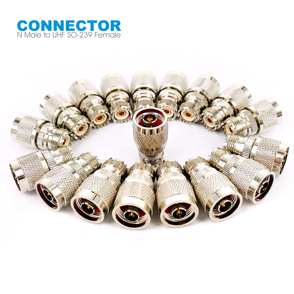 N Male to UHF SO-239 Female Jack RF Coaxial Connector Adapter 0