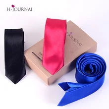 5 см узкие Галстуки Для мужчин полиэстер плотная тощий галстук сплошной Галстуки тонкий галстук 50 Цвета, 500 шт