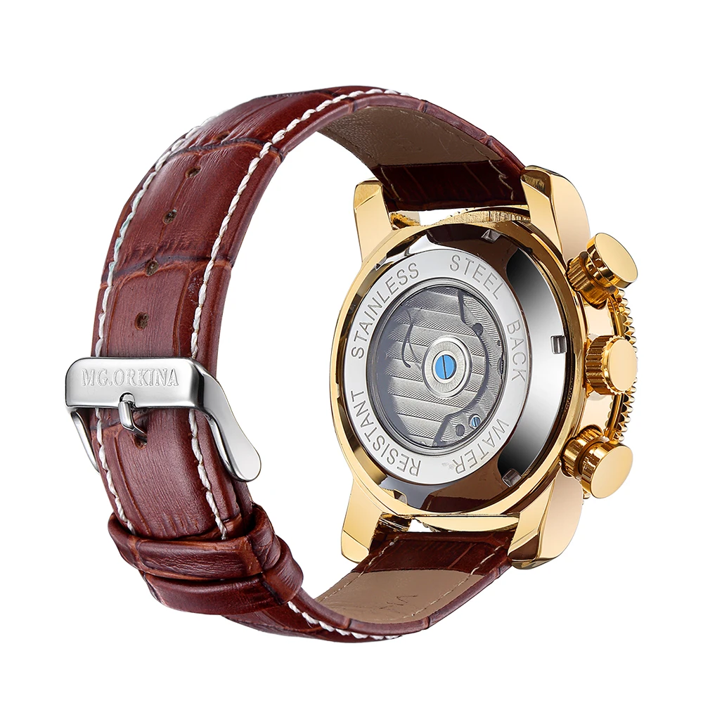 Классические мужские часы Tourbillon с оберткой Топ бренд Роскошные автоматические