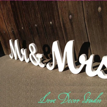 

White Mr and. Mrs sign set. Unfinished, painted, glittered Mr mrs signs. Wedding sign set. Sweetheart table decor
