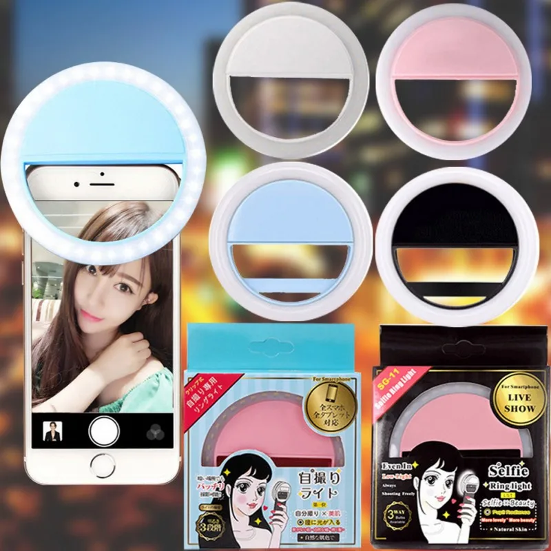 

FENGLAIYI Portable USB Self-timer Flash Camera Clip-on Phone Self-timer Ring Lamp Video Lights LED Night Photo Beauty Fill Light