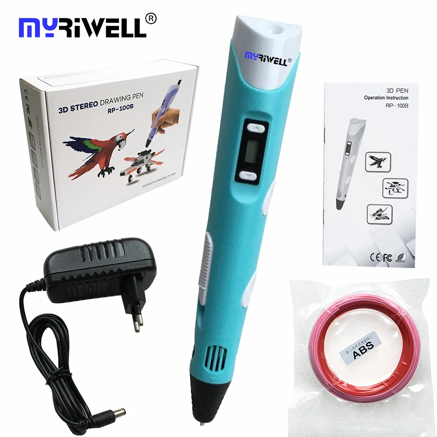 NEW Myriwell 3D Pen 2nd Generation LCD 3D Drawing Printing Pens 3d Magic Pen With 9m