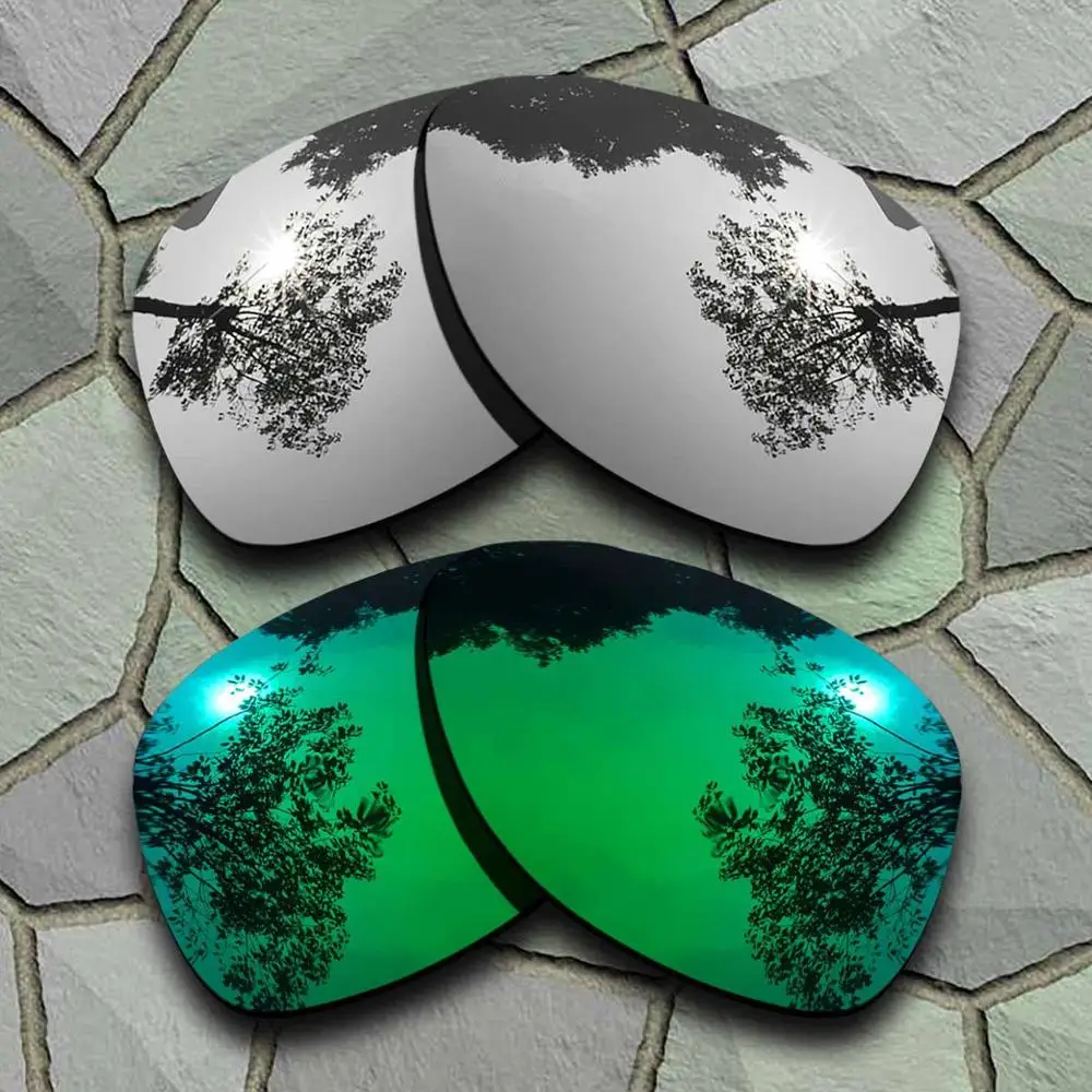 Солнцезащитные очки поляризованные Сменные линзы для Окли отправка 2-сортов - Цвет линз: Chrome-Jade Green