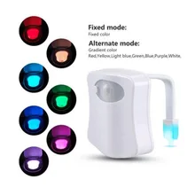 8 Colors Body Sensing Motion Sensor Automatic LED Night Light Toilet Bowl Bathroom Lamp