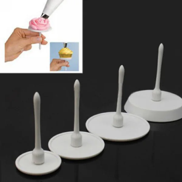 

4Pcs/Pack Cake Cupcake Stand Icing Cream Flower Nails Sugarcraft Decorating Tool P30