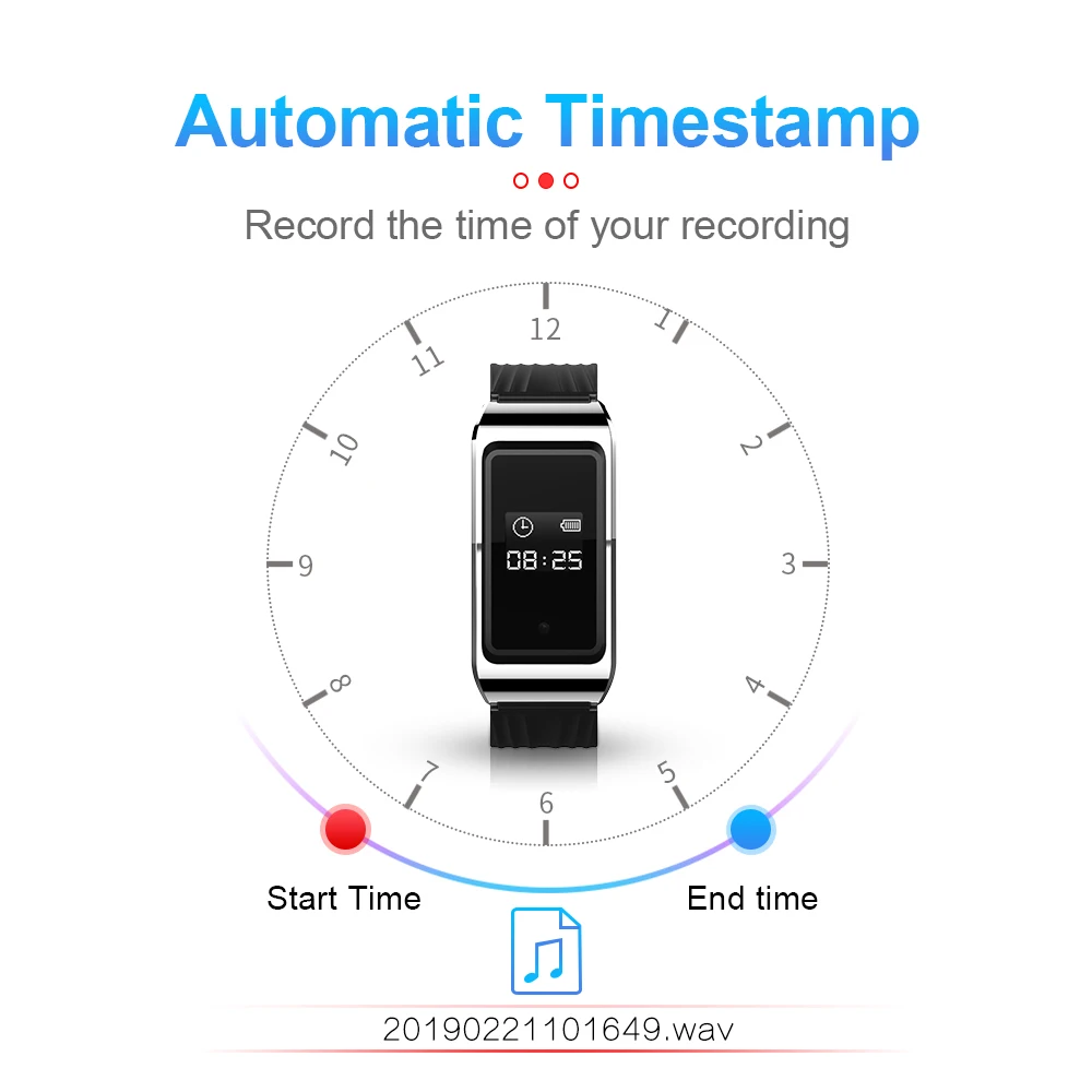 D6 Портативный Аудио Видео Часы Браслет бизнес встречи видео рекордер браслет Звук Диктофон Запись браслет