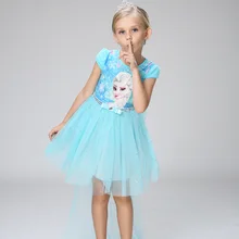 Nouvelles Filles Tutu Robe Brillant Bleu Rose Elsa Anna Princesse fille Robes Avec Cape Top Qualité Enfants Vêtements Parti Costume dentelle