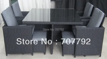 

NEW!New Tuscany 4 Seater Outdoor rattan dining set Garden Set Black