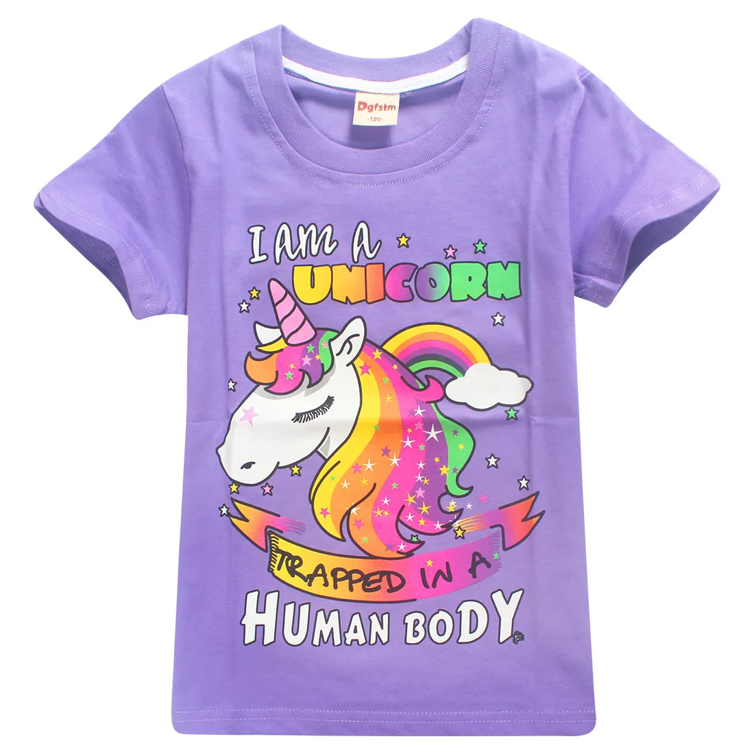 

Summer Children's Dabbing licorn Unicornio Funny Printing Tee Shirts Boy and Girl Unicorn Short Sleeve T-shirts Kids Casual Tops