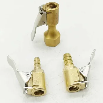 

1pcs Clamp Brass Tyre Valve Air Pump Chuck Clip Tire Inflator Valve Connector High Quality 6mm 8mm Gourd head Car Truck Tyre