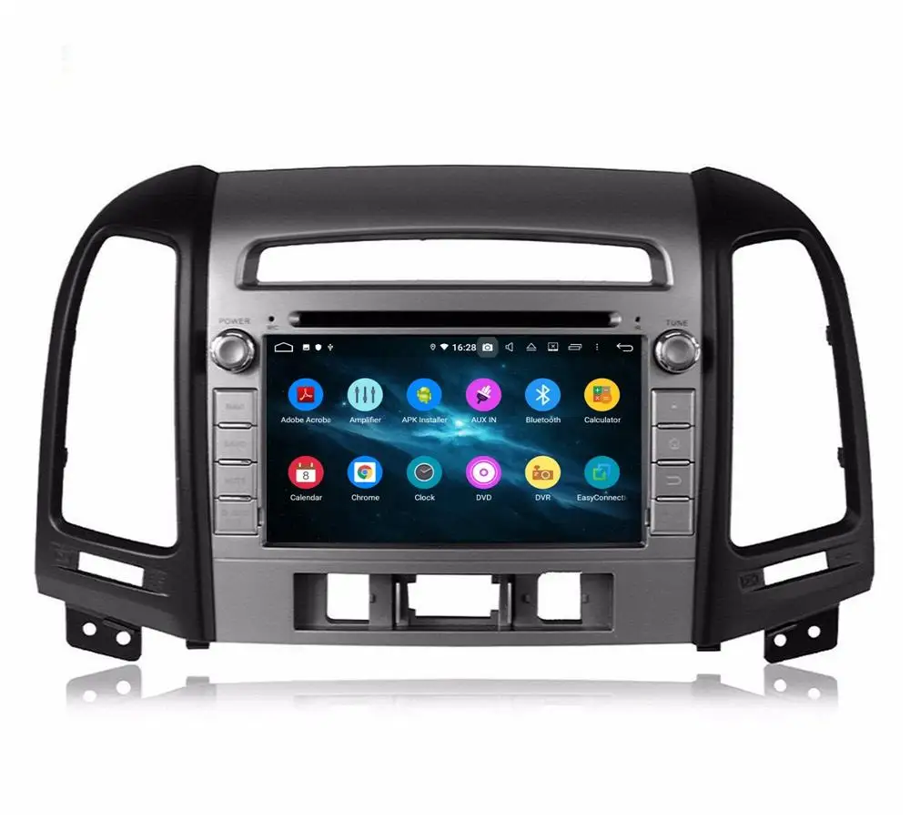 Excellent DSP Android 9.0 Octa Core 2 din 7" Car Audio DVD GPS for Hyundai Santa Fe 2006-2012 stereo Radio Bluetooth 4.2 WIFI USB 4gb+32gb 2