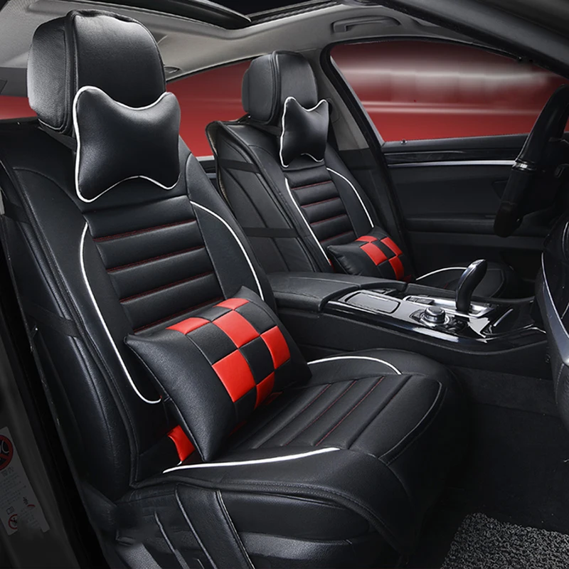 

WLMWL Universal Leather Car seat cover for Isuzu all models D-MAX mu-X 5 seats auto accessories styling