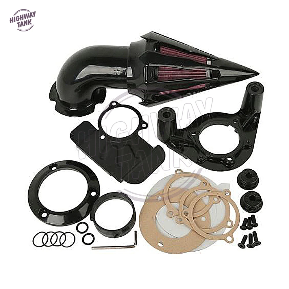 

Black Motorcycle Spike Air Cleaner Kit Intake Filter case for Harley Touring Electra Glide 2008 2009 2010 2011 2012