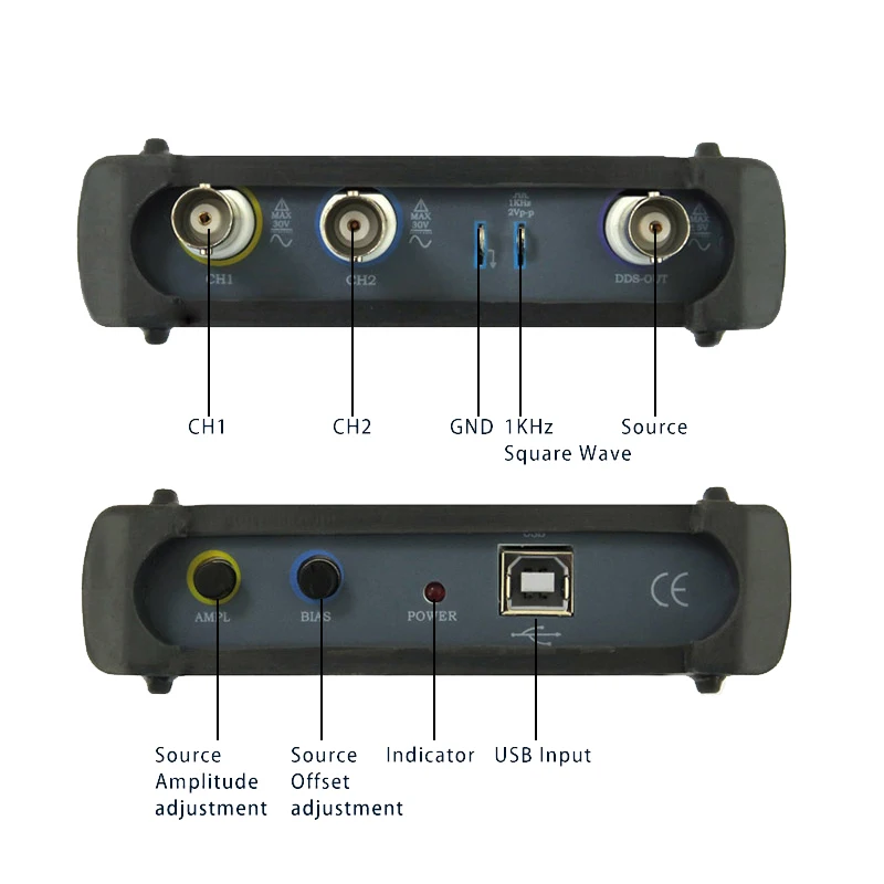 ISDS210B 4 в 1 двухканальный ПК USB портативный цифровой осциллограф + анализатор