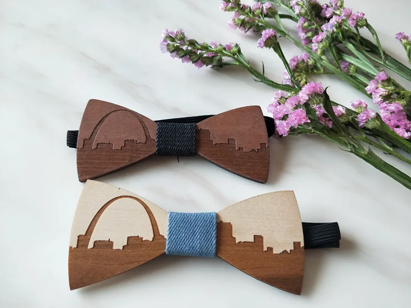 Модные деревянные джентльменские галстуки-бабочки ручной работы для показа в городе, свадебные галстуки-бабочки, деревянные Уникальные галстуки-бабочки для мужчин