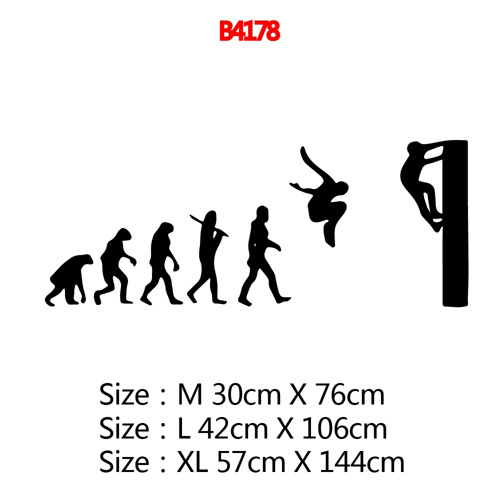3D Evolution Man Home Decor Wall Stickers vinyl Stickers Art Decals
