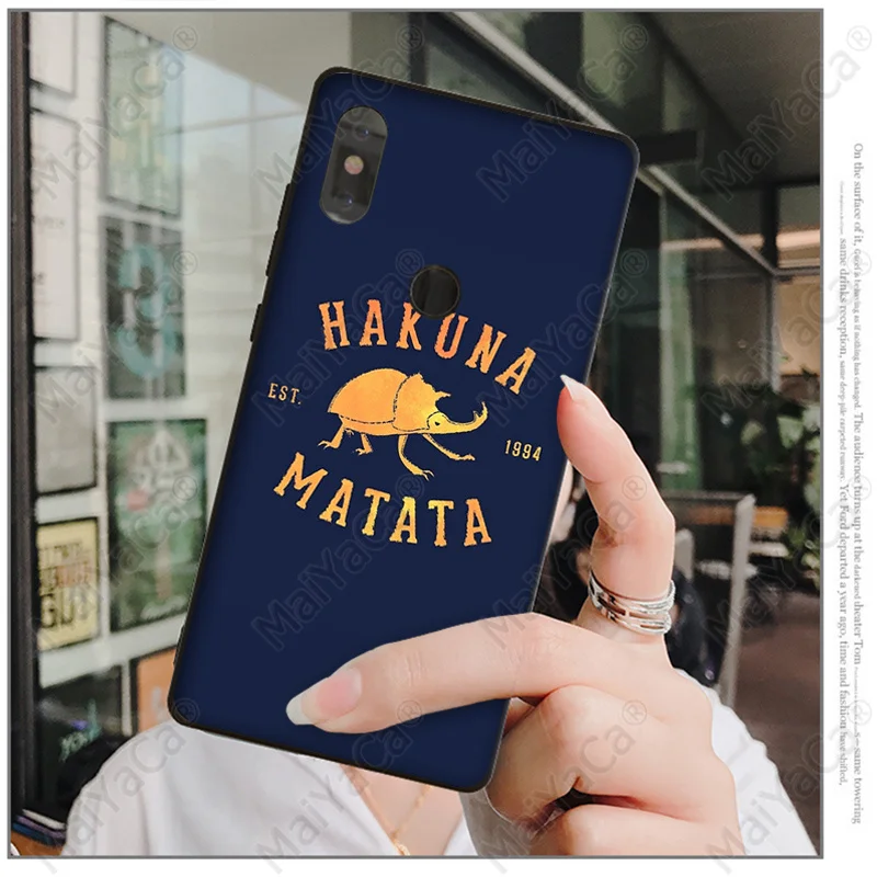 MaiYaCa Король Лев Pumba Hakuna Matata мягкий силиконовый черный чехол для телефона для Xiaomi mi Note 3 6 8 8SE mi X 2 2S Red mi 5 Plus Note 5