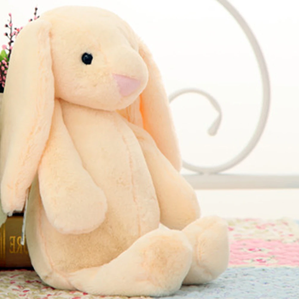 

Cute Mini Fluffy Long Big Ear Rabbits 25CM Kawaii Soft Stuffed Plush Kids Toys for Girlfriend Best Birthday Gift