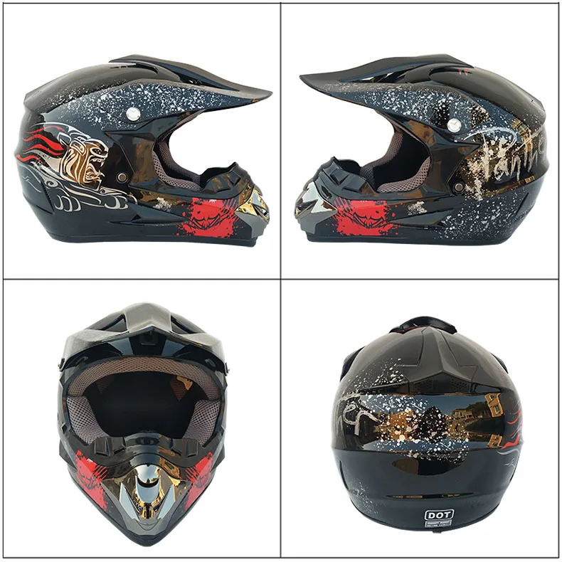 Мотоциклетный шлем модный Кроссовый внедорожный шлем крутые аксессуары для мотоциклов ATV Dirt Bike горные MTB Racing Capacetes - Цвет: I